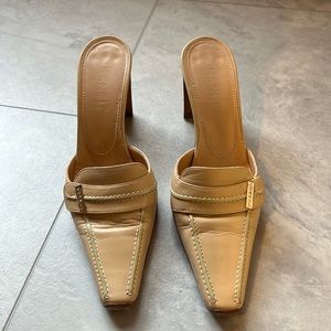 Chanel beige mules